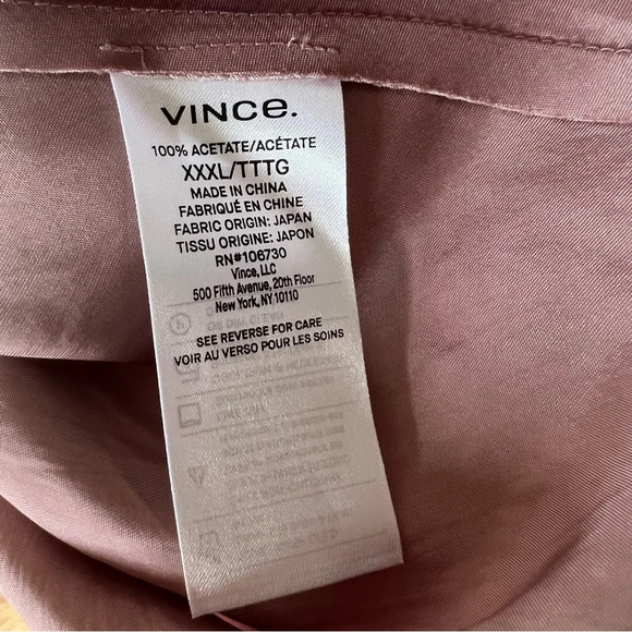 NWT Vince Satin Slip Midi Skirt in Blush Pink Size XXXL 3XL - Picture 9 of 12